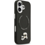 Karl Lagerfeld Karl and Choupette Heads Pins kryt s MagSafe pre iPhone 17 - čierny