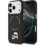 Karl Lagerfeld Karl and Choupette Heads Pins kryt s MagSafe pre iPhone 17 Pro - čierny