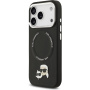 Karl Lagerfeld Karl and Choupette Heads Pins kryt s MagSafe pre iPhone 17 Pro Max - čierny