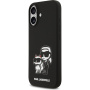 Karl Lagerfeld K&CH Sketch silikónový kryt s MagSafe pre iPhone 17 - čierny