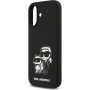 Karl Lagerfeld K&CH Sketch silikónový kryt s MagSafe pre iPhone 17 - čierny