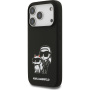 Karl Lagerfeld K&CH Sketch silikónový kryt s MagSafe pre iPhone 17 Pro - čierny