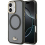Lacoste Frosted Finish Gold Logo kryt s MagSafe pre iPhone 17 - sivý