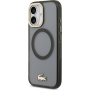 Lacoste Frosted Finish Gold Logo kryt s MagSafe pre iPhone 17 - sivý