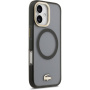 Lacoste Frosted Finish Gold Logo kryt s MagSafe pre iPhone 17 - sivý