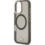 Lacoste Frosted Finish Gold Logo kryt s MagSafe pre iPhone 17 - sivý