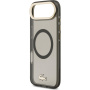 Lacoste Frosted Finish Gold Logo kryt s MagSafe pre iPhone Air - sivý
