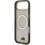 Lacoste Frosted Finish Gold Logo kryt s MagSafe pre iPhone Air - sivý