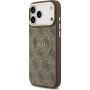 Guess 4G Gold Frame kryt s MagSafe pre iPhone 17 Pro Max - hnedý