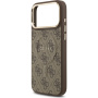 Guess 4G Gold Frame kryt s MagSafe pre iPhone 17 Pro Max - hnedý