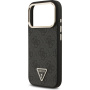 Guess 4G Triangle Logo Gold Frame kryt s MagSafe pre iPhone 17 Pro - sivý