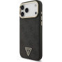 Guess 4G Triangle Logo Gold Frame kryt s MagSafe pre iPhone 17 Pro Max - šedý