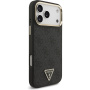Guess 4G Triangle Logo Gold Frame kryt s MagSafe pre iPhone 17 Pro Max - šedý