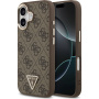 Guess 4G Triangle Logo Gold Frame kryt s MagSafe pre iPhone 17 - hnedý