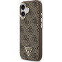 Guess 4G Triangle Logo Gold Frame kryt s MagSafe pre iPhone 17 - hnedý