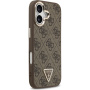 Guess 4G Triangle Logo Gold Frame kryt s MagSafe pre iPhone 17 - hnedý