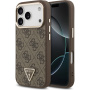 Guess 4G Triangle Logo Gold Frame kryt s MagSafe pre iPhone 17 Pro - hnedý