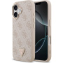 Guess 4G Triangle Logo Gold Frame kryt s MagSafe pre iPhone 17 - ružový