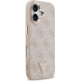 Guess 4G Triangle Logo Gold Frame kryt s MagSafe pre iPhone 17 - ružový