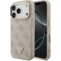 Guess 4G Triangle Logo Gold Frame kryt s MagSafe pre iPhone 17 Pro - ružový