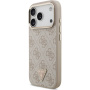 Guess 4G Triangle Logo Gold Frame kryt s MagSafe pre iPhone 17 Pro - ružový