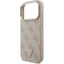 Guess 4G Triangle Logo Gold Frame kryt s MagSafe pre iPhone 17 Pro - ružový