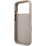 Guess 4G Triangle Logo Gold Frame kryt s MagSafe pre iPhone 17 Pro - ružový