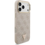 Guess 4G Triangle Logo Gold Frame kryt s MagSafe pre iPhone 17 Pro Max - ružový