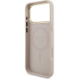Guess 4G Triangle Logo Gold Frame kryt s MagSafe pre iPhone 17 Pro Max - ružový