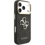 Guess 4G Metal Logo Gold Frame kryt pre iPhone 17 Pro - sivý