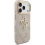 Guess 4G Metal Logo Gold Frame kryt pre iPhone 17 Pro - ružový