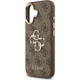 Guess 4G Metal Logo Gold Frame kryt pre iPhone 17 – hnedý