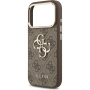 Guess 4G Metal Logo Gold Frame kryt pre iPhone 17 Pro Max - hnedý