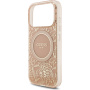 Guess IML Flowers Allover Strap kryt s pútkom a MagSafe pre iPhone 17 Pro - ružový
