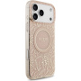 Guess IML Flowers Allover Strap kryt s pútkom a MagSafe pre iPhone 17 Pro Max - ružový
