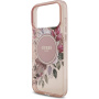 Guess IML Flowers Strap kryt s pútkom a MagSafe pre iPhone 17 Pro Max - ružový