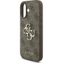 Guess 4G Metal Logo Strap kryt s pútkom pre iPhone 17 - hnedý