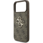 Guess 4G Metal Logo Strap kryt s pútkom pre iPhone 17 Pro Max - hnedý