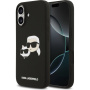 Karl Lagerfeld Double Heads silikónový kryt s MagSafe pre iPhone 17 - čierny