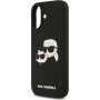 Karl Lagerfeld Double Heads silikónový kryt s MagSafe pre iPhone 17 - čierny