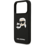 Karl Lagerfeld Double Heads silikónový kryt s MagSafe pre iPhone 17 Pro - čierny