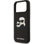 Karl Lagerfeld Double Heads silikónový kryt s MagSafe pre iPhone 17 Pro Max - čierny