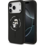 Karl Lagerfeld Karl and Choupette silikónový kryt s MagSafe pre iPhone 17 Pro - čierny
