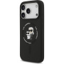 Karl Lagerfeld Karl and Choupette silikónový kryt s MagSafe pre iPhone 17 Pro Max - čierny