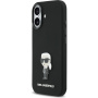 Karl Lagerfeld Metal Ikonik silikónový kryt pre iPhone 17 - čierny