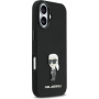 Karl Lagerfeld Metal Ikonik silikónový kryt pre iPhone 17 - čierny