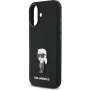 Karl Lagerfeld Metal Ikonik silikónový kryt pre iPhone 17 - čierny