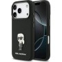 Karl Lagerfeld Metal Ikonik silikónový kryt pre iPhone 17 Pro – čierny