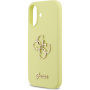 Guess 4G Metal Logo silikónový kryt pre iPhone 17 - neónovo žltý