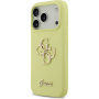 Guess 4G Metal Logo silikónový kryt pre iPhone 17 Pro - neónovo žltý